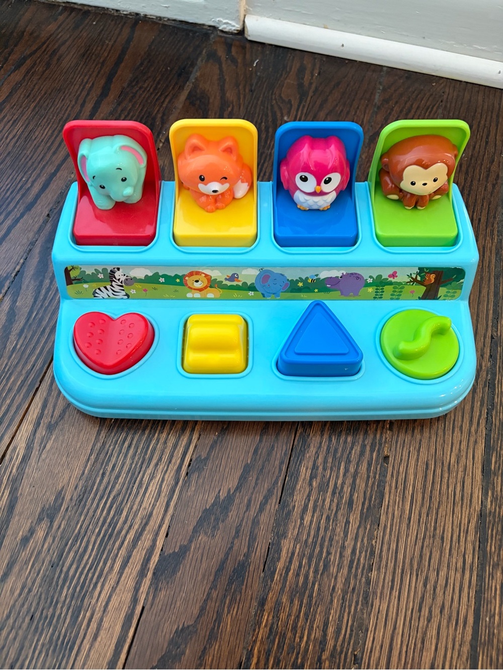 Toddler Pop-Up Animal Shape Sorter Toy - Blue